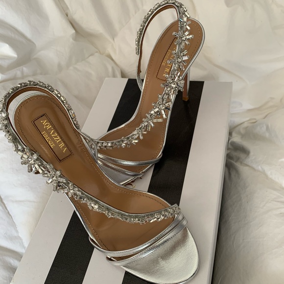 Aquazzura Shoes - Aquazzura silver heels